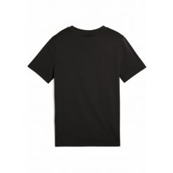 Młodzieżowa koszulka ESS z logo No. 1 PUMA Black. Czarna bluzki damskie Puma, m, bez wzorów, z gumy, bez kołnierzyka, bez ramiączek. Za 79.00 zł.
