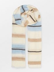 Becksöndergaard Szal "Cowea" w kolorze kremowo-beżowo-błękitnym - 180 x 90 cm rozmiar: onesize. Brązowe szaliki damskie Becksöndergaard, bez wzorów, z bawełny. Za 86.99 zł.