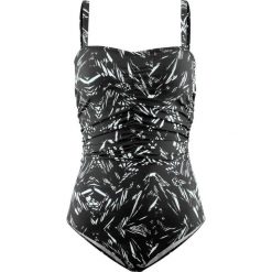 Kostium kąpielowy bonprix czarno-biał. Czarne stroje jednoczęściowe bonprix. Za 59.99 zł.