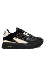 Liu Jo Sneakersy Maxi Wonder 91 BF5005 PX681 Czarny. Czarne obuwie sportowe damskie Liu Jo, ze skóry, bez zapięcia. Za 529.99 zł.