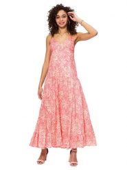 Aller Simplement Sukienka w kolorze jasnoróżowym rozmiar: 42. Różowe sukienki damskie Aller Simplement, bez wzorów, z bawełny, bez ramiączek. Za 100.99 zł.