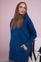Bluza ocieplana z rozcięciami na bokach jeansowa. Bluzy damskie KESI, l, bez wzorów, z bawełny, z kapturem. Za 263.47 zł.
