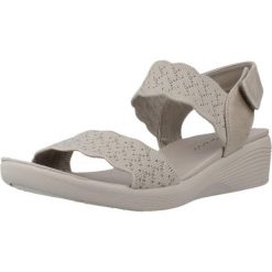 Sandały SKECHERS ARYA Beżowy. Brązowe sandały damskie Skechers, bez wzorów, z tkaniny, bez obcasa, bez zapięcia. Za 207.99 zł.