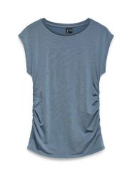 Vero Moda Koszulka w kolorze niebieskim rozmiar: XL. Niebieskie bluzki damskie Vero Moda, xl, bez wzorów, bez kołnierzyka, bez ramiączek. Za 60.45 zł.