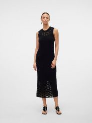 Vero Moda Sukienka w kolorze czarnym rozmiar: XL. Czarne sukienki damskie Vero Moda, bez wzorów, bez ramiączek. Za 132.05 zł.