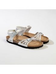 BACKSUN Sandały "Rio" w kolorze białym rozmiar: 41. Białe sandały damskie Backsun, bez wzorów, z otwartym noskiem, bez obcasa, bez zapięcia. Za 130.99 zł.