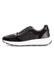Gabor Skórzane sneakersy w kolorze czarnym rozmiar: 40,5. Czarne obuwie sportowe damskie Gabor, z materiału, bez zapięcia. Za 210.32 zł.