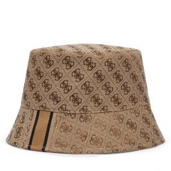 Kapelusz Guess. Brązowe kapelusze damskie Guess, z aplikacjami. Za 194.99 zł.