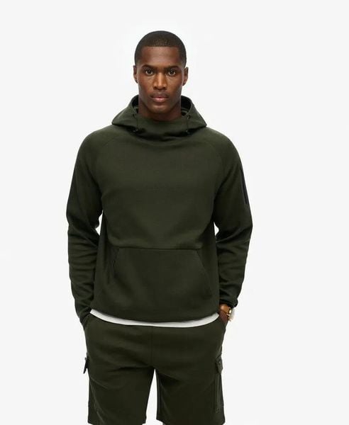 Superdry Bluza z kapturem Tech Logo Loose. Zielone bluzy damskie Superdry, m, bez wzorów, z bawełny, z kapturem. Za 387.20 zł.