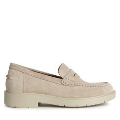 Mokasyny Geox. Brązowe mokasyny damskie Geox, bez obcasa. Za 359.99 zł.
