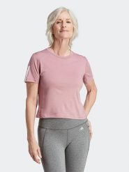 Adidas Koszulka sportowa w kolorze jasnoróżowym rozmiar: L. Różowe koszulki sportowe damskie Adidas, l, bez wzorów, z materiału, bez ramiączek, outdoorowe. Za 83.42 zł.