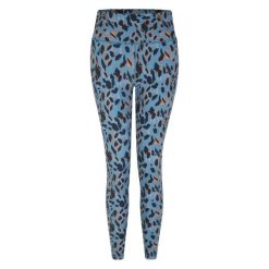 Damskie Legginsy Z Nadrukiem Lamparta, Z Recyklingu. Niebieskie legginsy damskie Dare 2b, bez wzorów. Za 75.99 zł.