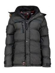 Geographical Norway Kurtka zimowa "Bonapart" w kolorze ciemnoszarym rozmiar: XL. Szare kurtki damskie Geographical Norway, na zimę, xl, bez wzorów, z puchu, bez kaptura. Za 351.38 zł.