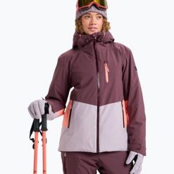 Kurtka snowboardowa damska ROXY Stormdash. Czerwone kurtki damskie Roxy, na zimę, l, bez wzorów, z materiału, bez kaptura. Za 869.99 zł.