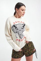 Sweter damski KENZO. Swetry klasyczne damskie Kenzo, s, bez kołnierzyka. W wyprzedaży za 2,040.35 zł.