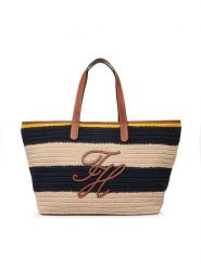 Tommy Hilfiger Torebka Th Nautical Tote Crochet Str AW0AW18816 Kolorowy. Torebki klasyczne damskie Tommy Hilfiger, z materiału, bez dodatków. Za 849.99 zł.