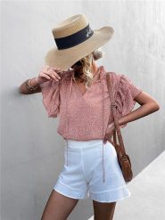 Ariel Tesoro Bluzka w kolorze szaroróżowym rozmiar: 42. Różowe bluzki damskie Ariel Tesoro, bez wzorów, bez kołnierzyka, bez ramiączek. Za 110.81 zł.