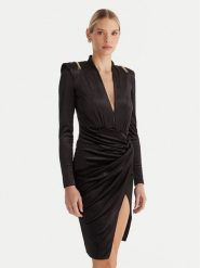 Babylon Sukienka koktajlowa MF204C Czarny Slim Fit. Czarne sukienki damskie Babylon, bez wzorów, z syntetyku, wizytowe, bez ramiączek. Za 1,559.00 zł.