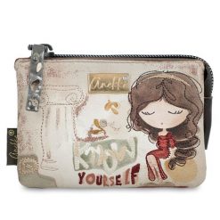 Beżowa Stylowa Portmonetka Damska Anekke. Brązowe portfele damskie Anekke, bez wzorów. Za 119.00 zł.