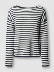 Pepe Jeans Sweter "Kalua" w kolorze czarno-białym rozmiar: M. Białe swetry klasyczne damskie Pepe Jeans, m, z jeansu, bez kołnierzyka. Za 171.28 zł.