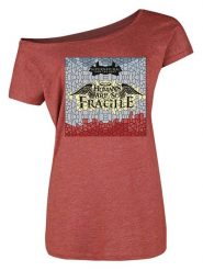 Nastrovje Potsdam Koszulka "Supernatural Fragile" w kolorze czerwonym rozmiar: L. Czerwone koszulki damskie Nastrovje Potsdam, l, bez wzorów, bez kołnierzyka, bez ramiączek. Za 60.95 zł.