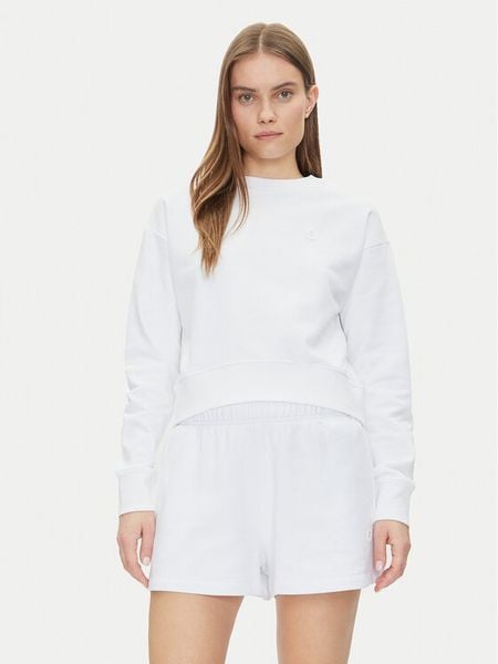 Save The Duck Bluza DF1180W CLEE20 Biały Relaxed Fit. Białe bluzy damskie Save the duck, bez wzorów, z bawełny, bez kaptura. Za 199.99 zł.