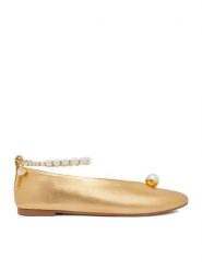 GINO ROSSI Baleriny CEO-ROSE-LT1670-9 Złoty. Żółte balerinki damskie Gino Rossi, bez wzorów, ze skóry. Za 349.99 zł.
