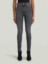 G-Star Dżinsy - Skinny fit - w kolorze antracytowym rozmiar: W28/L30. Czarne jeansy damskie G-Star, z podwyższonym stanem. Za 355.78 zł.