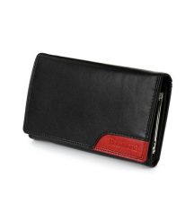 Portfel skórzany czarny BELTIMORE 038. Czarne portfele damskie bez wzorów. Za 69.90 zł.