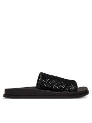 Calvin Klein Klapki Mesh Mule Slides HW0HW02889 Czarny. Czarne klapki damskie Calvin Klein, bez wzorów, z materiału, bez obcasa, bez zapięcia. Za 409.99 zł.