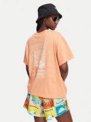 Roxy T-Shirt Enzyme Wash ERJZT05966 Pomarańczowy Oversize. Brązowe t-shirty damskie Roxy, xl, bez wzorów, z bawełny, bez kołnierzyka. Za 179.99 zł.