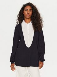 STAUD Sweter Coast R24P3137CC Granatowy Oversize. Niebieskie swetry klasyczne damskie STAUD, m, z bawełny, bez kołnierzyka. Za 1,639.00 zł.