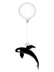 LEONARDO Pływająca dekoracja "Orca" w kolorze czarnym - dł. 15 cm rozmiar: onesize. Czarne szorty damskie Leonardo, bez wzorów, z bawełny. Za 37.12 zł.