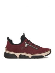 Rieker Sneakersy 45973-36 Bordowy. Czerwone obuwie sportowe damskie Rieker, z materiału, bez zapięcia. Za 359.99 zł.