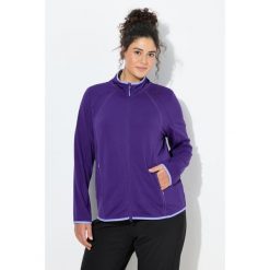 Damskie Funkcyjna bluza rozpinana stójka długi rękaw z recyklingu. Fioletowe bluzy damskie Ulla Popken, plus size, bez wzorów, z elastanu, bez kaptura. Za 279.99 zł.