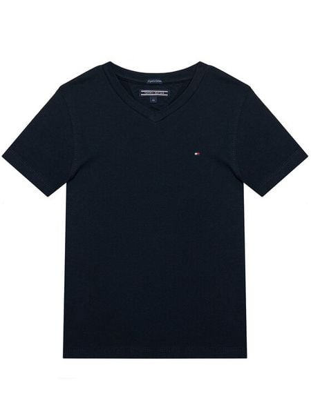 Tommy Hilfiger T-Shirt KB0KB04142 S Granatowy Regular Fit. Niebieskie t-shirty i koszulki chłopięce Tommy Hilfiger, bez wzorów, z bawełny, bez kołnierzyka, bez ramiączek. Za 89.99 zł.