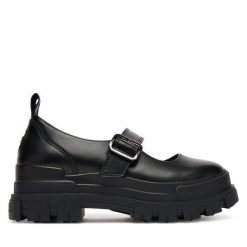 Półbuty Buffalo. Czarne półbuty damskie Buffalo, bez wzorów, bez obcasa, na płaskiej podeszwie, bez zapięcia. Za 389.99 zł.