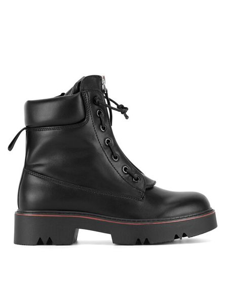 Jenny Fairy Trzewiki WS67101-01 Czarny. Czarne botki damskie Jenny Fairy, z materiału, bez obcasa, na płaskiej podeszwie, bez zapięcia. Za 179.99 zł.