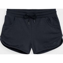 4F Spodenki dresowe damskie XS. Niebieskie szorty damskie 4F, bez wzorów, z bawełny. W wyprzedaży za 29.99 zł.