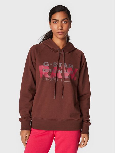 G-Star Raw Bluza Raglan D22117-A613-D312 Brązowy Regular Fit. Brązowe bluzy damskie G-Star Raw, xs, bez wzorów, z bawełny, bez kaptura. Za 469.99 zł.