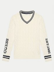 Guess Sweter Mini Me C L4RR03 Z30W1 Écru Regular Fit. Swetry chłopięce Guess, z bawełny, bez kołnierzyka. Za 339.99 zł.