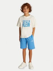 Calvin Klein Jeans T-Shirt Bold Graphic IB0IB02448 Écru Relaxed Fit. T-shirty i koszulki chłopięce Calvin Klein Jeans, bez wzorów, z bawełny, bez kołnierzyka, bez ramiączek. Za 89.99 zł.
