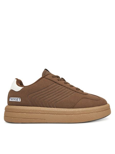 TWINSET Sneakersy 252TGT01E Brązowy. Brązowe obuwie sportowe damskie Twinset, z materiału, bez zapięcia. Za 619.99 zł.