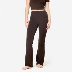 Legginsy do jogi i pilatesu Breathe flare. Brązowe legginsy sportowe damskie KIMJALY, xs, bez wzorów, z elastanu, na jogę i pilates. Za 119.99 zł.