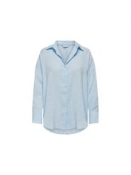 ONLY Koszula 15272523-CHA Niebieski Regular Fit. Niebieskie koszule damskie Only, s, bez wzorów, biznesowe, bez kołnierzyka, bez ramiączek. Za 199.99 zł.