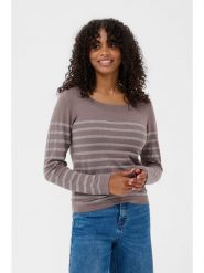 Kaffe Sweter w kolorze szarobrązowym rozmiar: XXL. Brązowe swetry klasyczne damskie Kaffe, xxl, bez kołnierzyka. Za 130.99 zł.