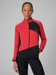 4F Bluza trekkingowa slim bez kaptura damska - czarna XL. Czarne kardigany damskie 4F, l, bez wzorów, z materiału. Za 199.99 zł.