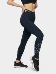4F Legginsy treningowe szybkoschnące damskie XS. Szare legginsy damskie 4F, xs, bez wzorów, z włókna. Za 99.99 zł.