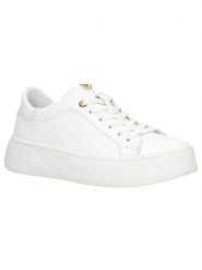 Wojas Skórzane sneakersy w kolorze białym rozmiar: 40. Białe obuwie sportowe damskie Wojas, ze skóry, bez zapięcia. Za 307.46 zł.