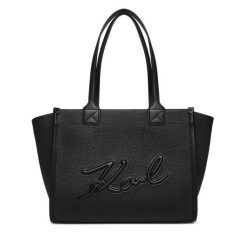 Torebka KARL LAGERFELD. Czarne shopper bag KARL LAGERFELD, bez wzorów, bez dodatków. Za 799.99 zł.